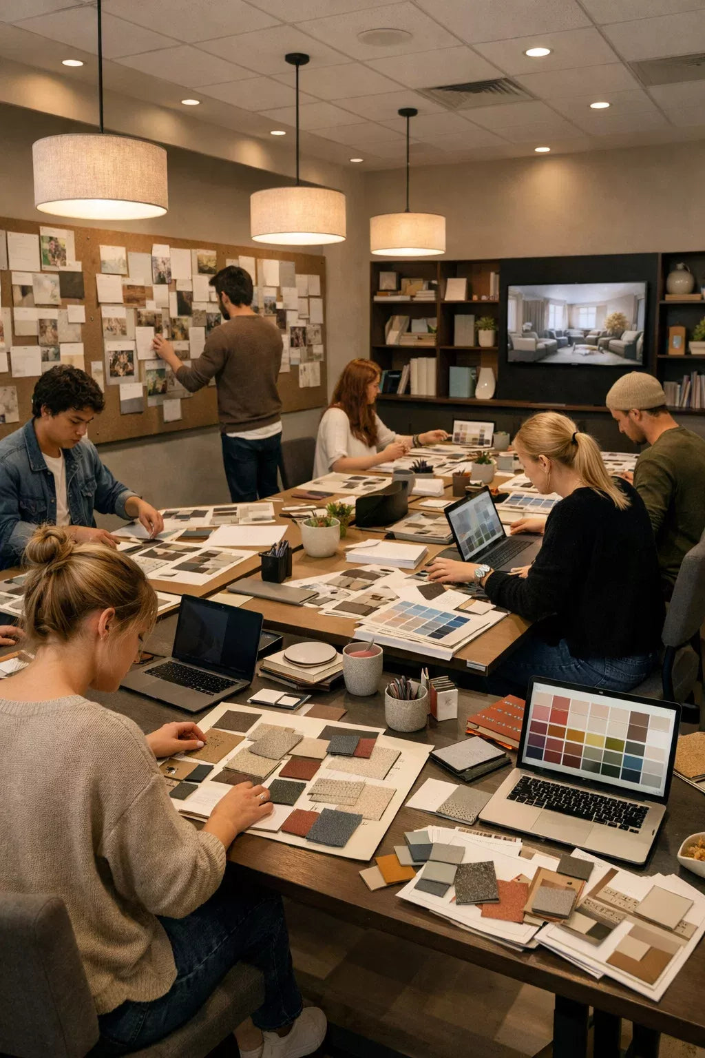 Fresher architects and interior design interns learning in The Kriya Collective studio environment